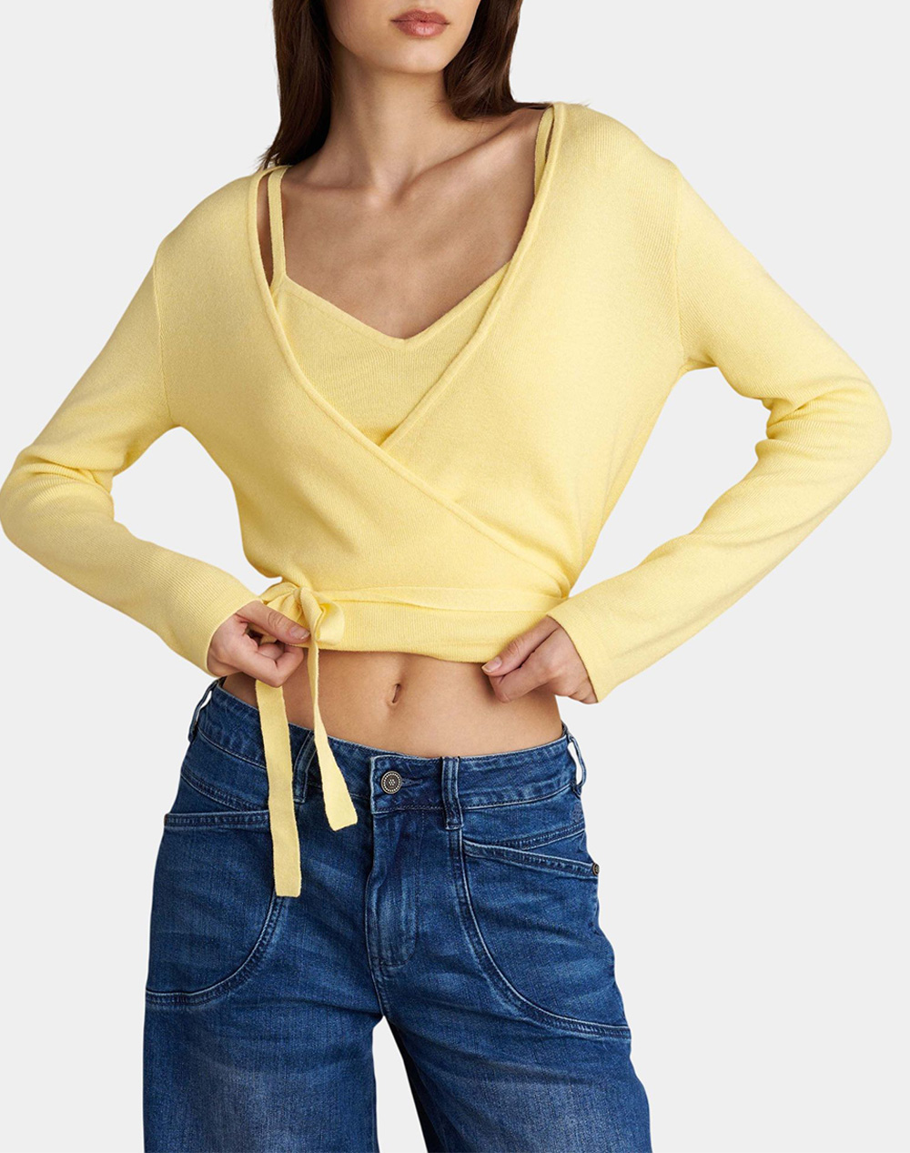 ATTRATTIVO ΖΑΚΕΤΑ&ΜΠΛΟΥΖΑ ΣΕΤ 9P23401-KITRI Yellow