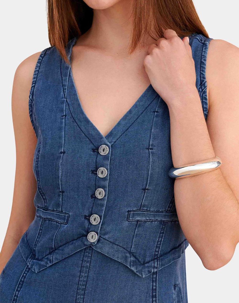 Attrattivo Φόρεμα 9923103-Mple Denimblue Γυναικεία ρούχα φορέματα Politikos Shop Πολιτικός