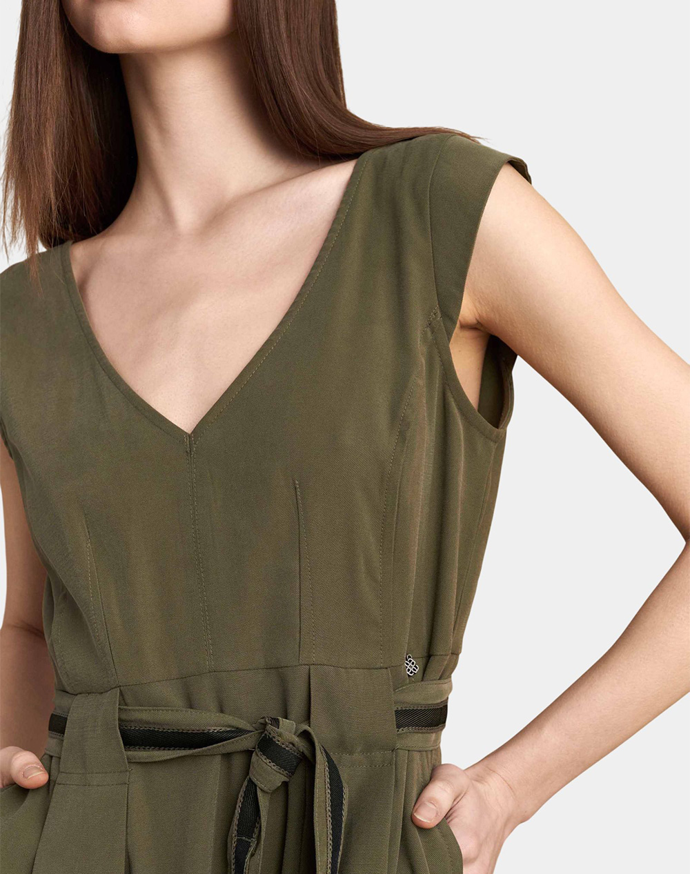 Attrattivo Φόρεμα 91055757-Xaki Khaki Γυναικεία ρούχα φορέματα Politikos Shop Πολιτικός