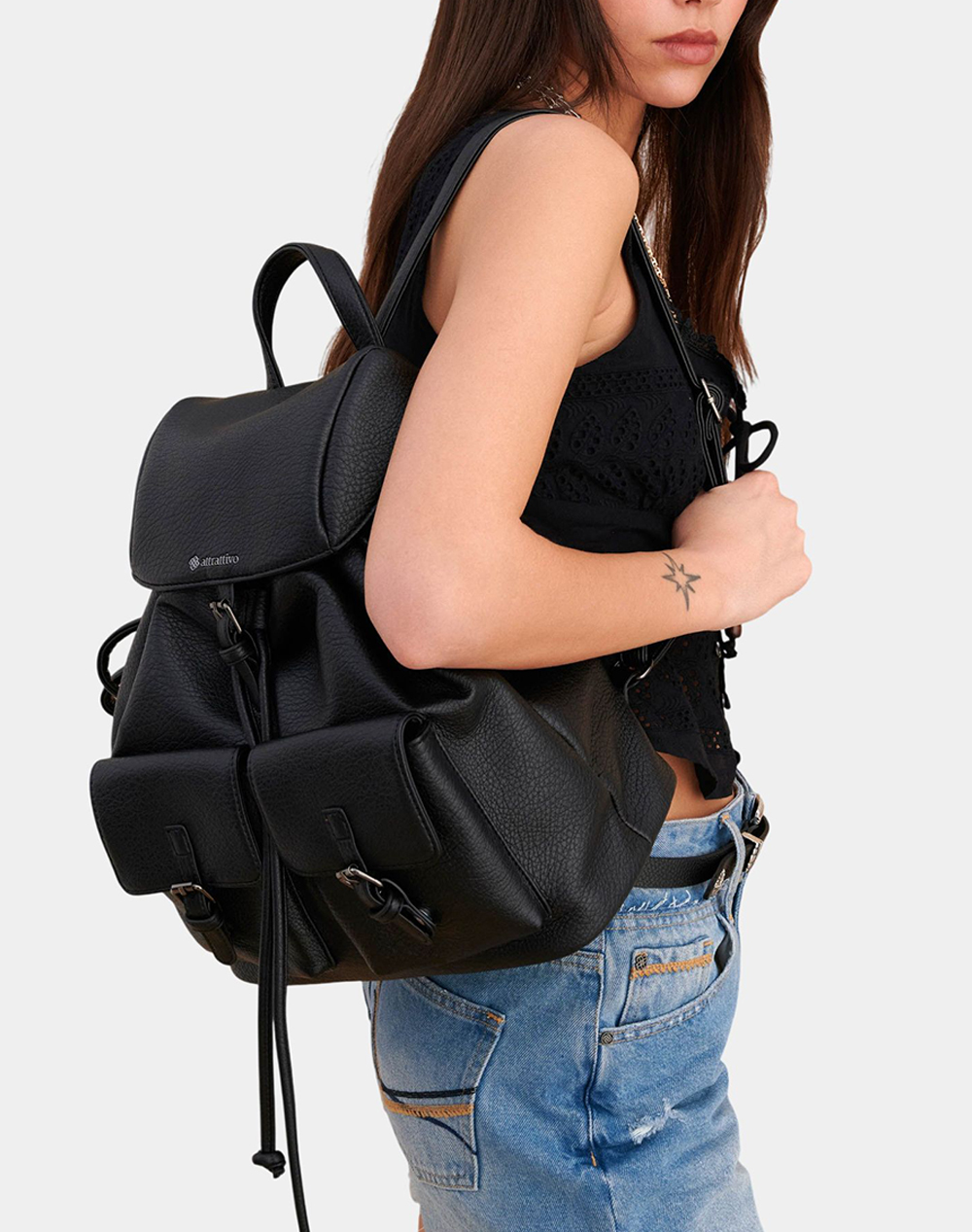 Attrattivo Τσάντα 9T23451-Mayro Black Γυναικεία αξεσουάρ τσάντες Politikos Shop Πολιτικός