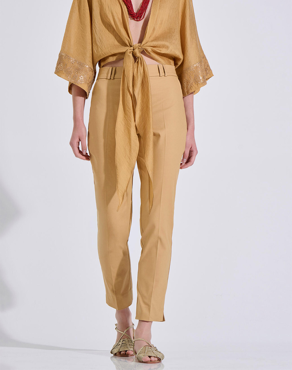 Bill Cost Γυναικείο Παντελόνι Μπεζ Βαμβάκι Spandex