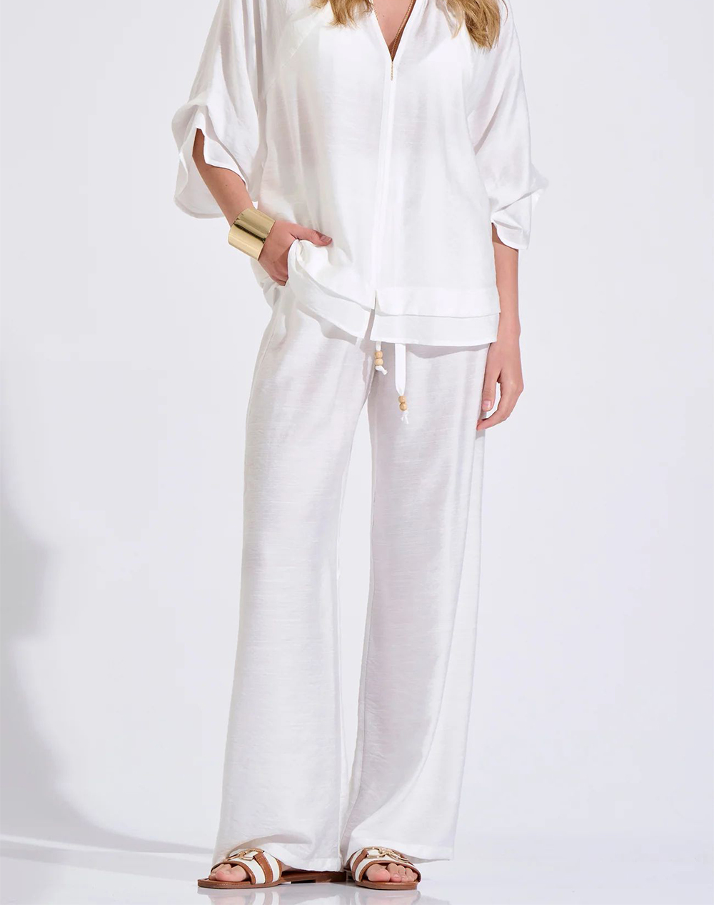 Bill Cost Παντελονα 10-350545-0-Λευκο White Γυναικεία ρούχα παντελόνια Υφασματινα Politikos Shop Πολιτικός