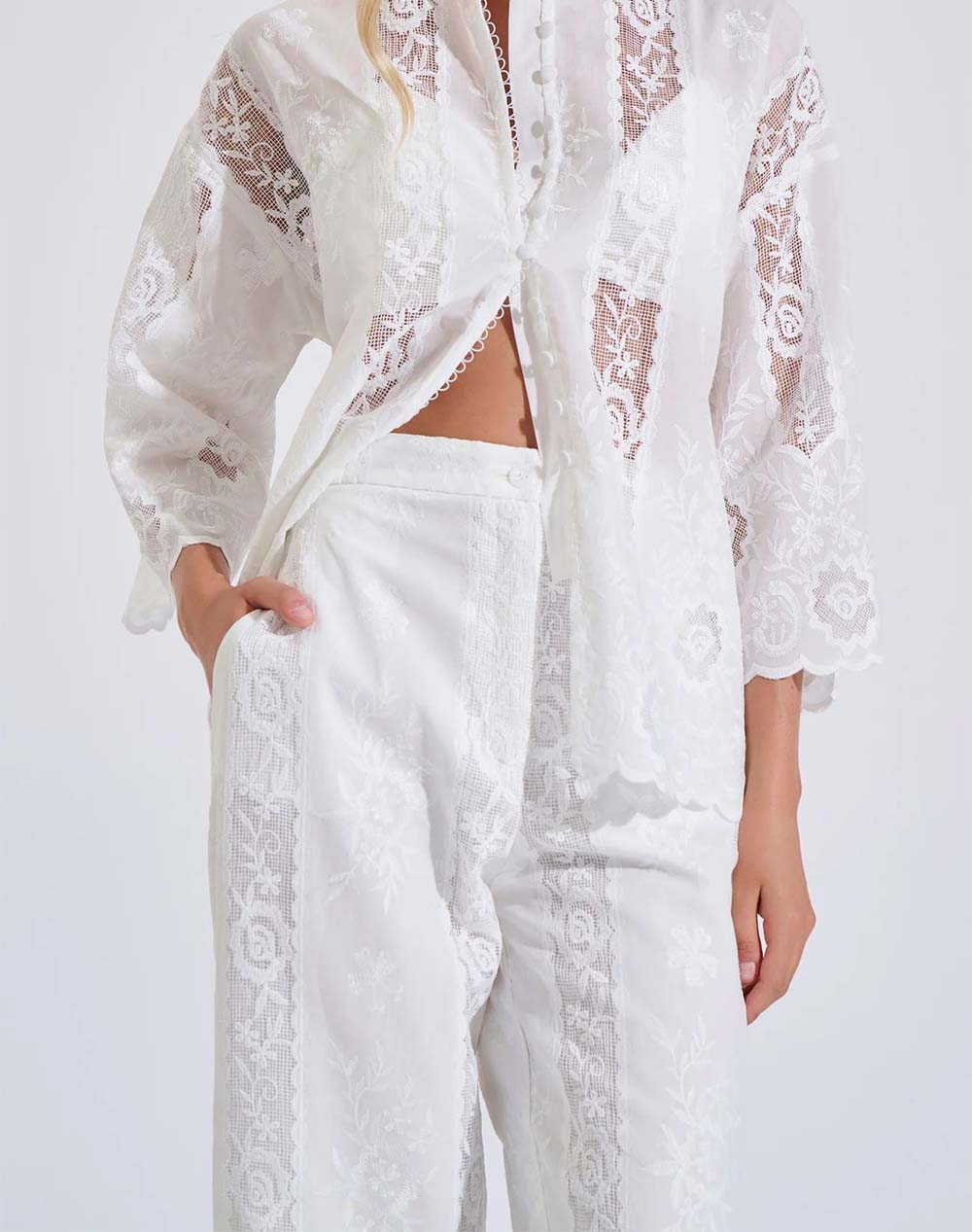 Bill Cost Παντελόνι 10-350524-0-Λευκο White Γυναικεία ρούχα παντελόνια Υφασματινα Politikos Shop Πολιτικός