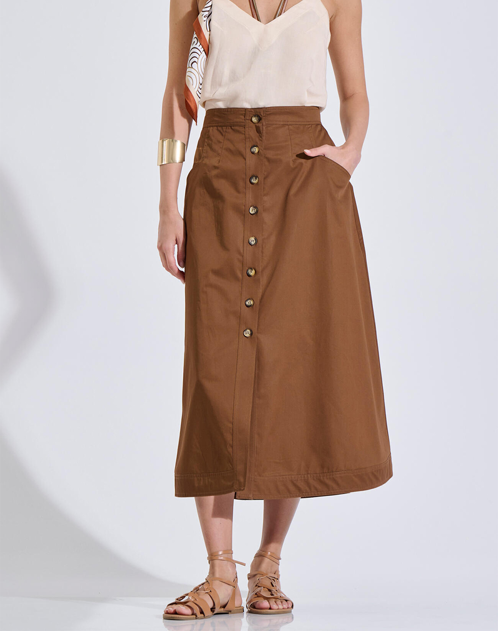 Bill Cost Φούστα 10-180338-0-Καφε Brown Γυναικεία ρούχα φούστες Politikos Shop Πολιτικός