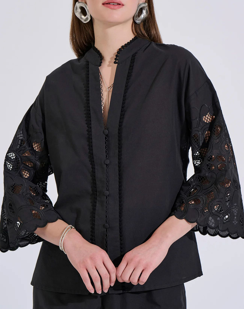 BILL COST ΠΟΥΚΑΜΙΣΟ ΕΛΛΗΝΙΚΗΣ ΡΑΦΗΣ 10-350538-0-Μαύρο Black