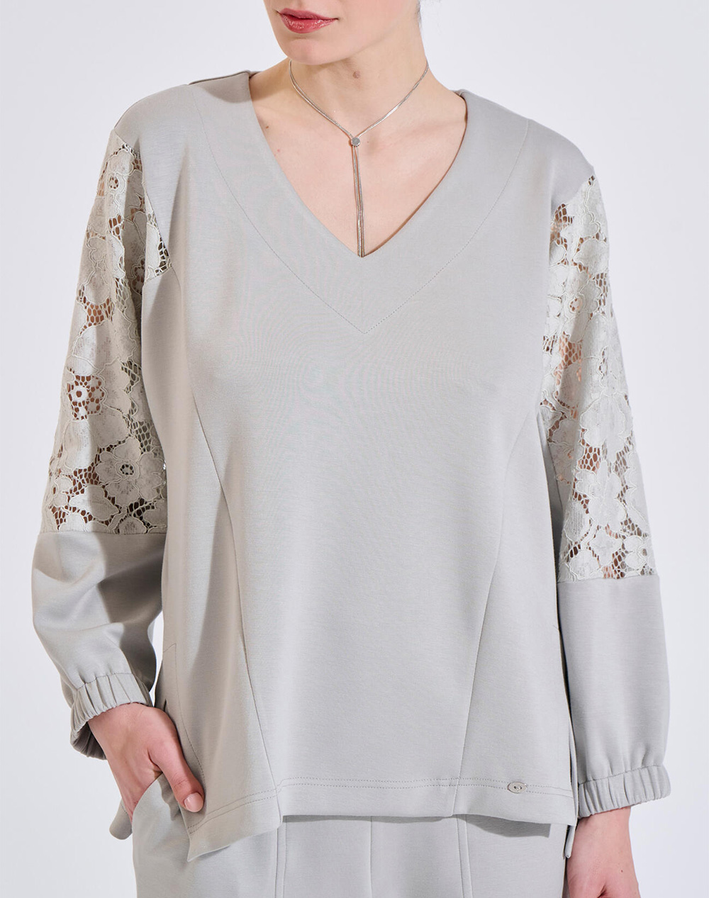 BILL COST ΜΠΛΟΥΖΑ 10-240060-0-ΓΚΡΙ Gray