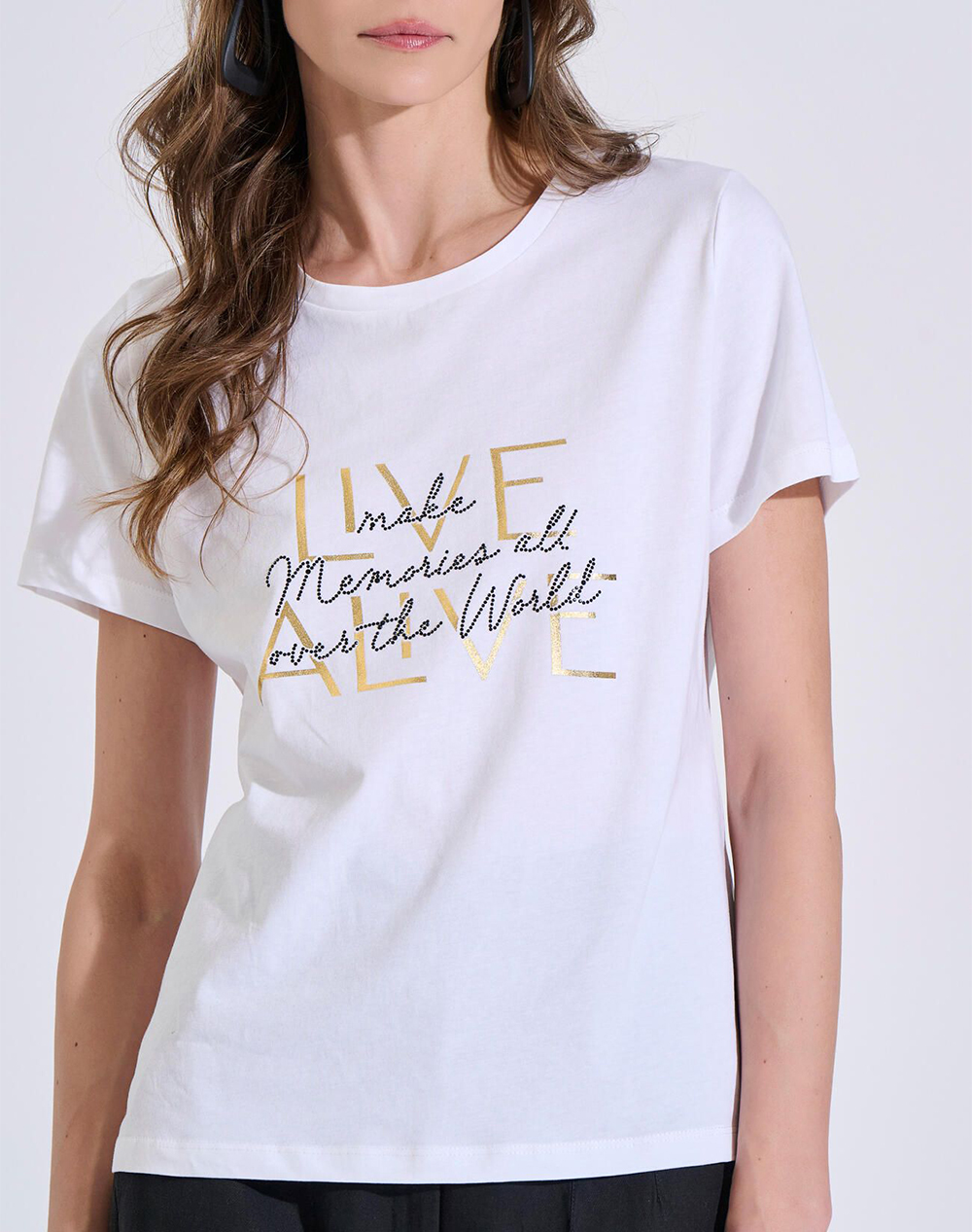 Bill Cost Γυναικεία Μπλούζα Κοντομάνικη Άσπρο Βαμβάκι