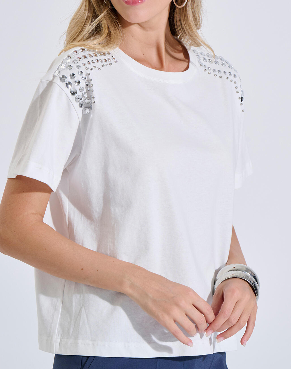 Bill Cost Μπλούζα 20-121465-0-Λευκο White Γυναικεία ρούχα μπλούζες Τ-Shirt Politikos Shop Πολιτικός