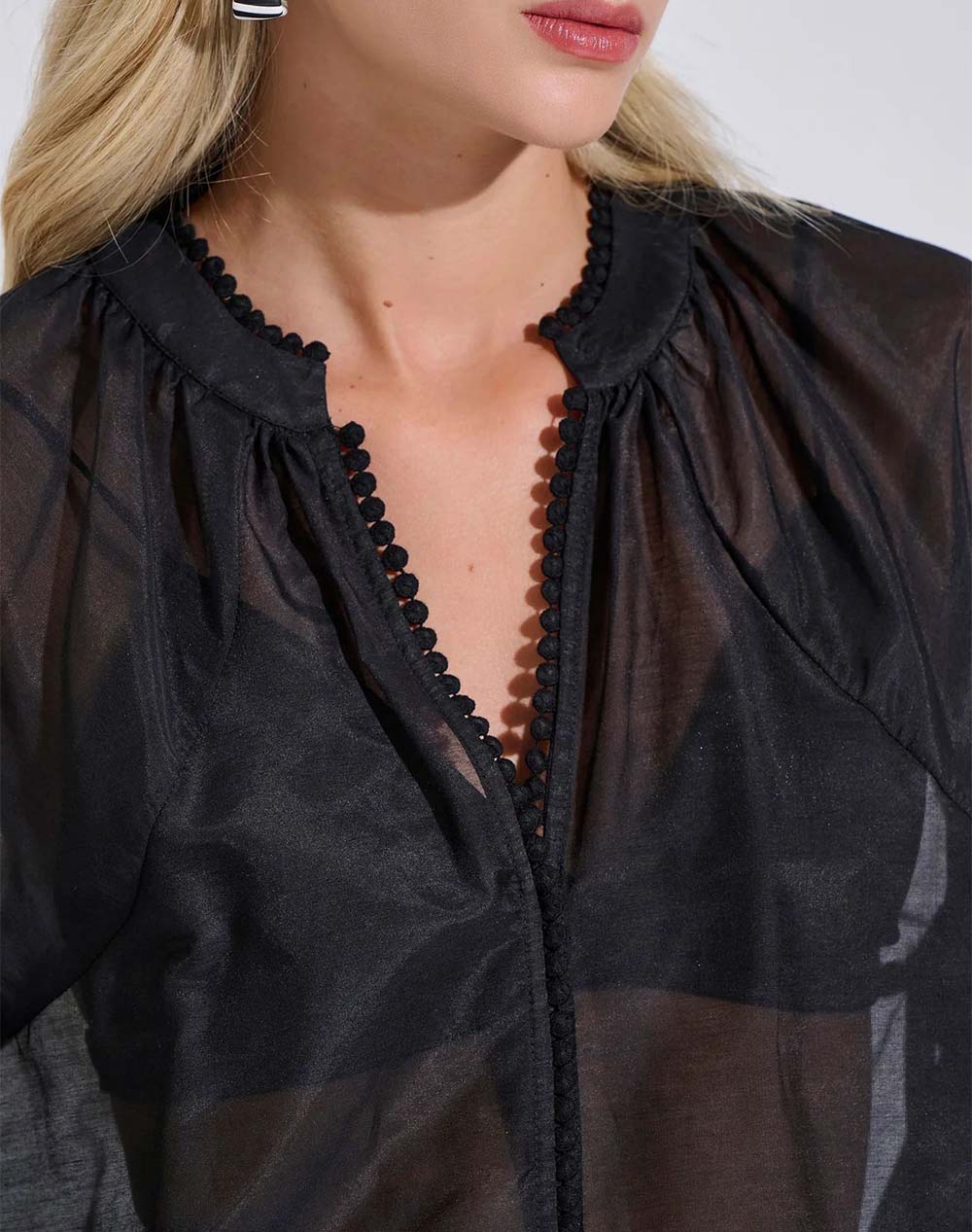Bill Cost Μπλούζα 10-150327-0-Μαύρο Black Γυναικεία ρούχα μπλούζες Τοπ Κορμακια Politikos Shop Πολιτικός