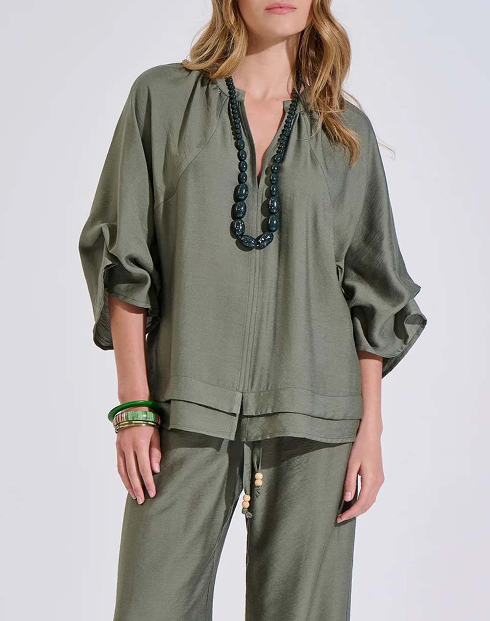 BILL COST ΜΠΛΟΥΖΑ 10-350540-1-ΛΑΔΙ Olive