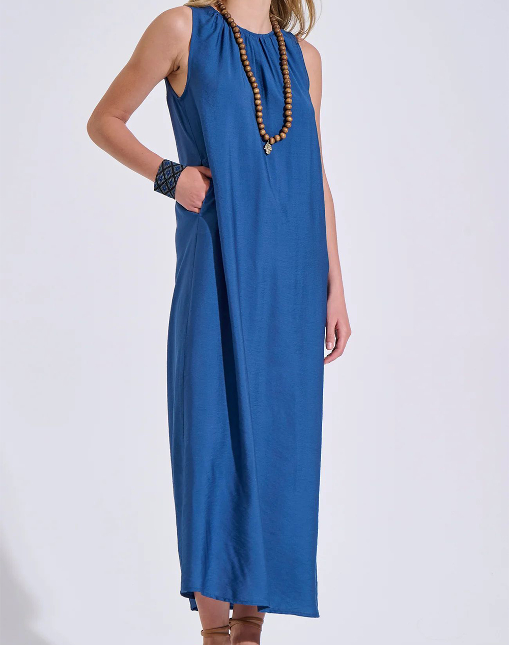 Bill Cost Φόρεμα 10-350546-0-Μπλε Blue Γυναικεία ρούχα φορέματα Politikos Shop Πολιτικός