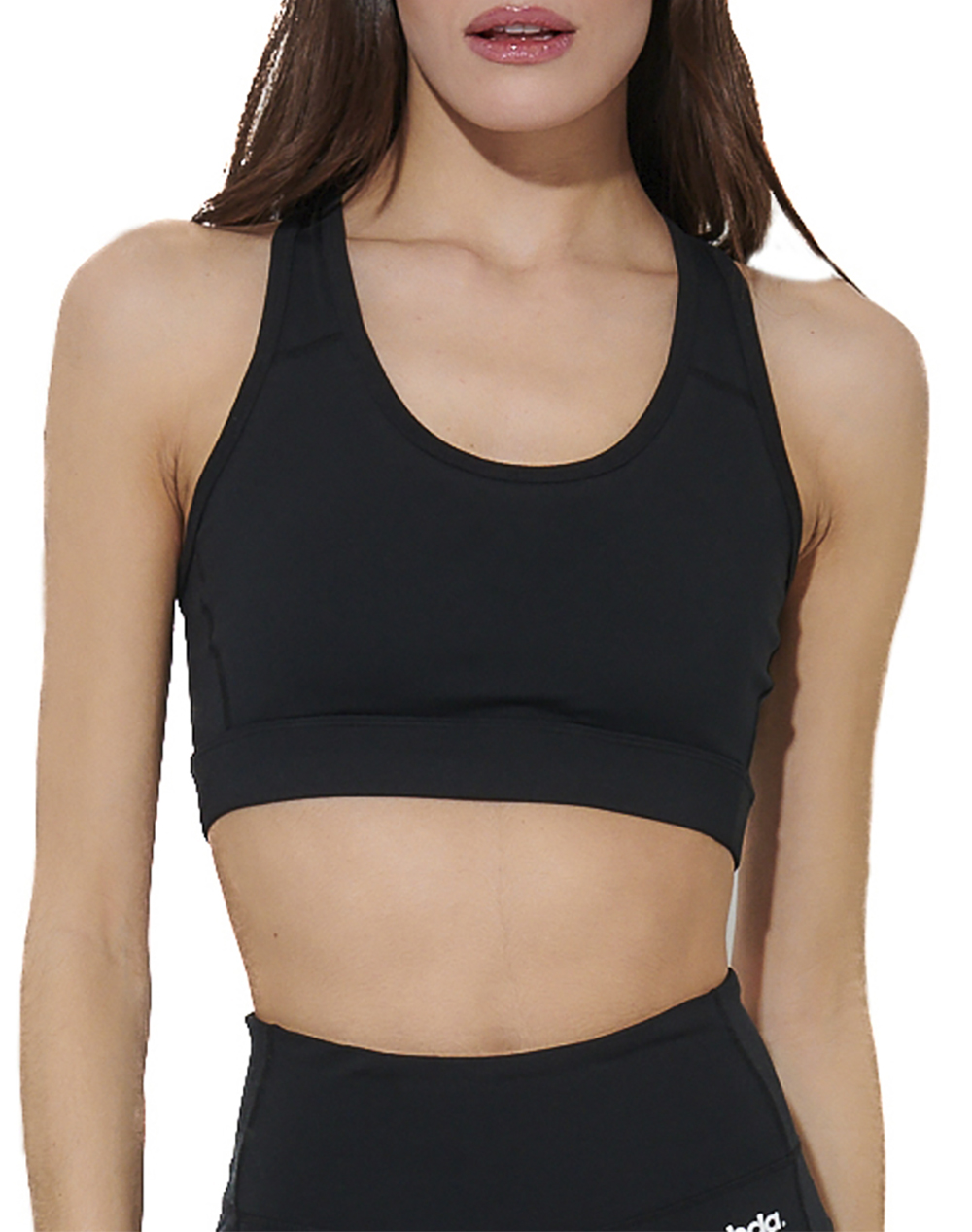 BODY ACTION WOMEN''S RACERBACK SPORTS BRA 041616-01-BLACK Black