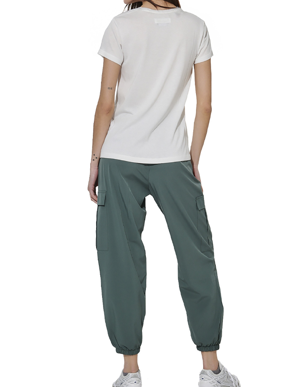 BODY ACTION WOMEN''S POLY STRETCH CARGO PANTS 021623-01-Balsam Green DarkGreen φωτογραφία