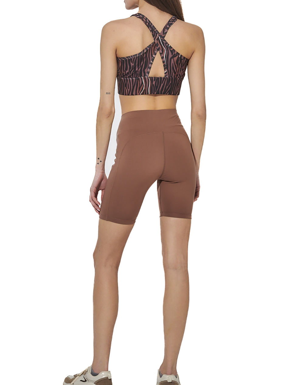 BODY ACTION WOMEN''S BIKE SHORTS 031617-01-BROWN GREY Brown φωτογραφία