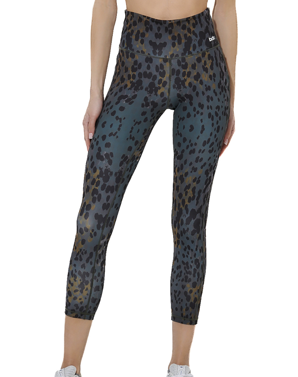 BODY ACTION WOMEN''S ALLOVER PRINTED 7/8 LEGGINGS 011620-01-STONE LEOPARD Multi