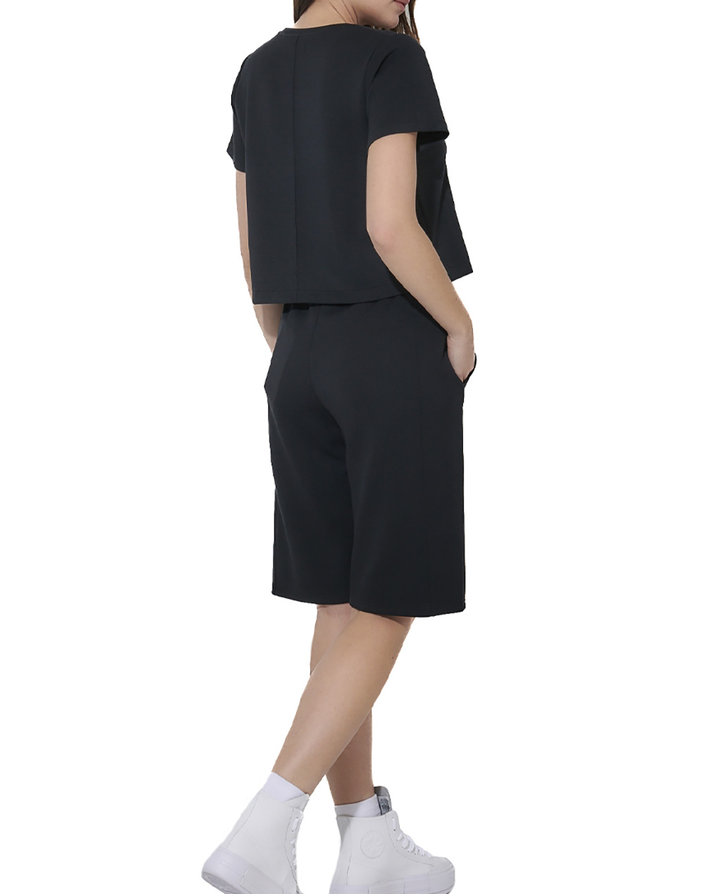 BODY ACTION BODY ACTION WOMEN''S MODAL STRAIGHT-CUT T-SHIRT 051626-01-BLACK Black - 2