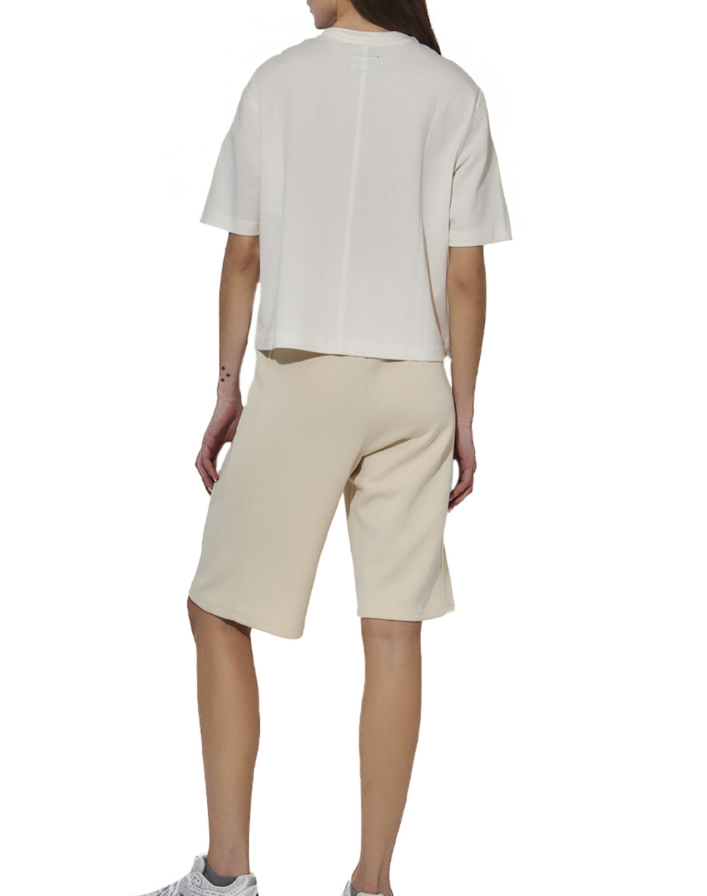 BODY ACTION WOMEN''S RELAXED FIT MERCERISED T-SHIRT 051624-01-White Alyssum OffWhite φωτογραφία