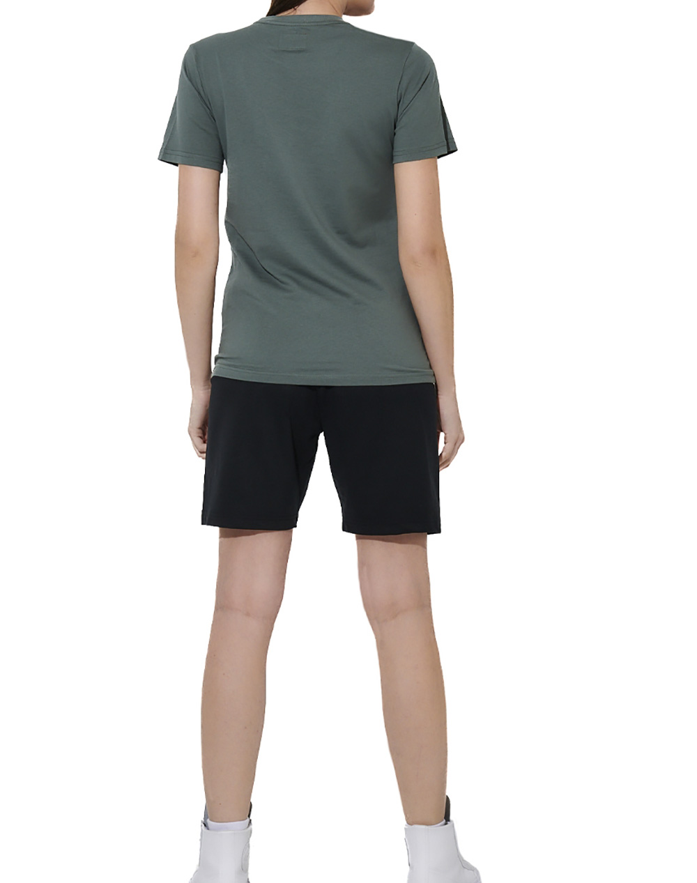BODY ACTION BODY ACTION WOMEN''S LOGO T-SHIRT 051618-01-Balsam Green DarkGreen - 2