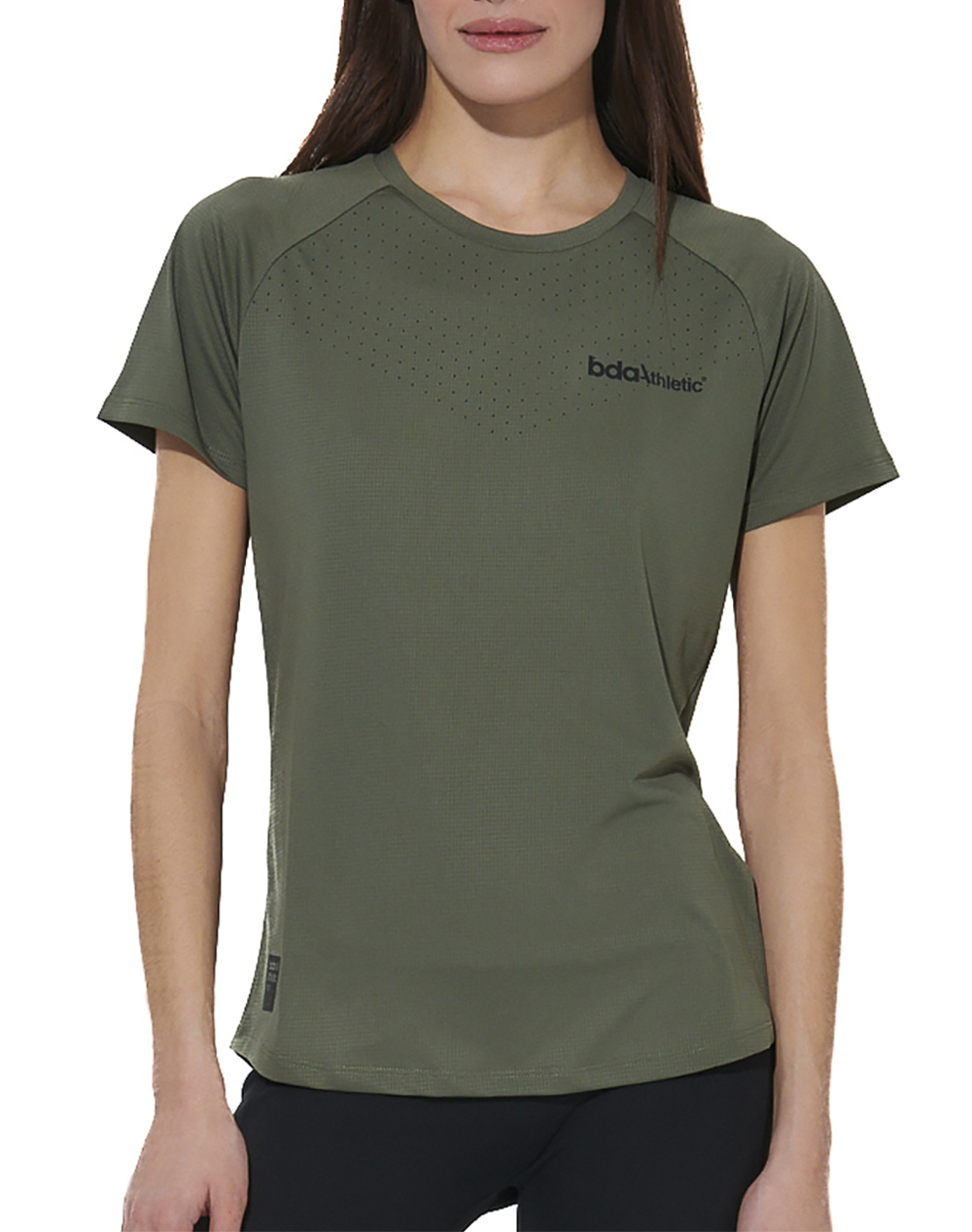 BODY ACTION WOMEN''S TRAINING T-SHIRT 051621-01-KHAKI GREEN Khaki