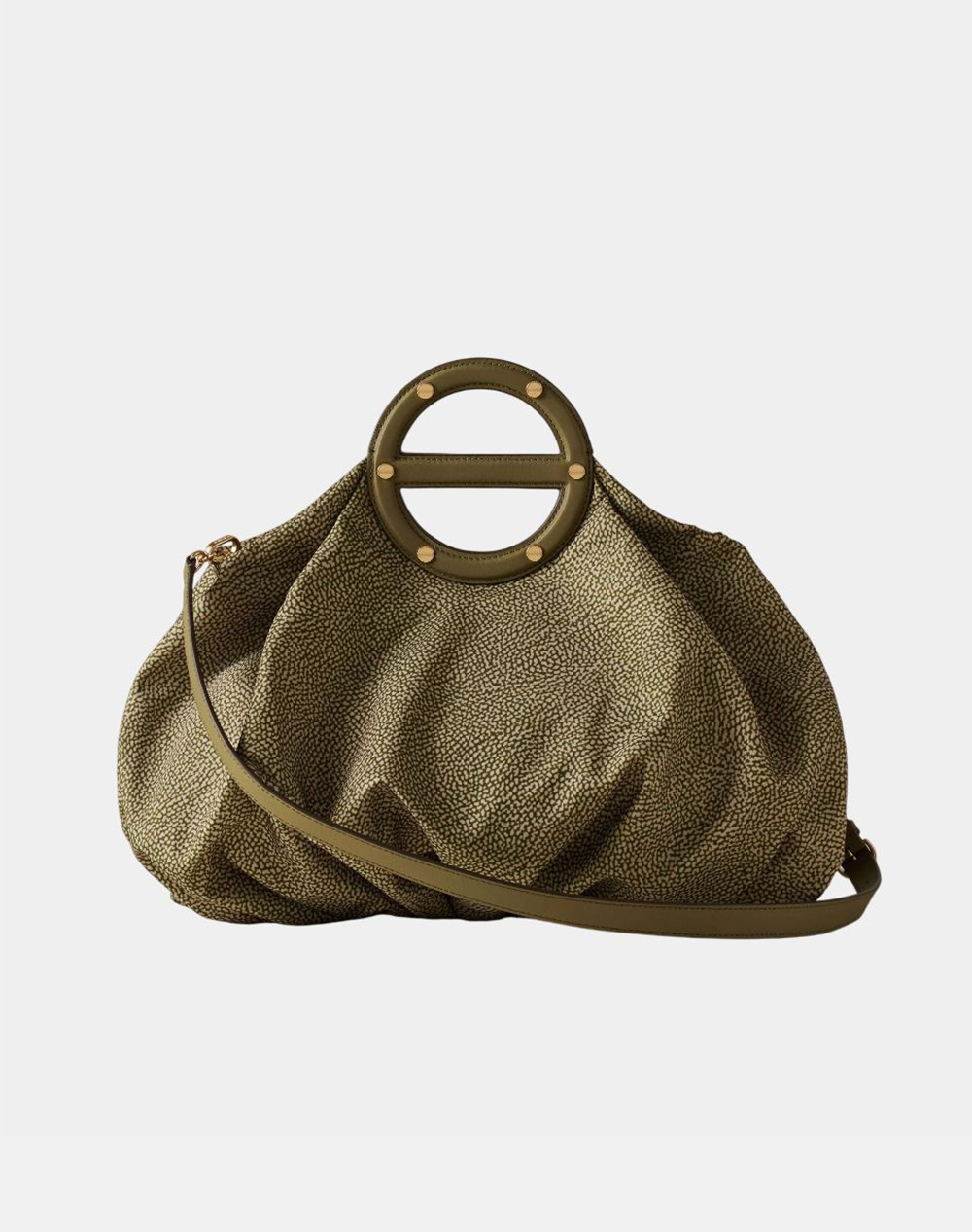 BORBONESE BORBONESE HANDBAG PL(L)PL(T)LEATHER ITAL.ORIGIN P2691010211-AH1-N41 Olive