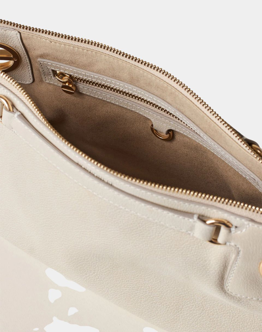 BORBONESE BORBONESE CROSS BAG LEATHER(L)NY,PU ITAL.ORIGIN P2691010264-0197-927 OffWhite φωτογραφία