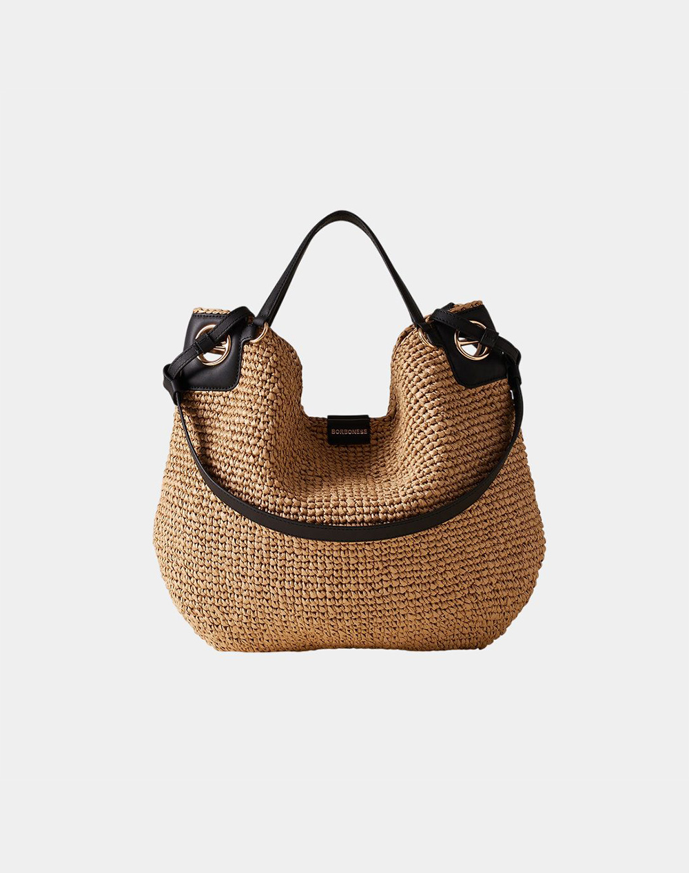 BORBONESE BORBONESE HANDBAG PP(T)LEATHER ITAL.ORIGIN P2691010194-0187-Y31 SandyBrown