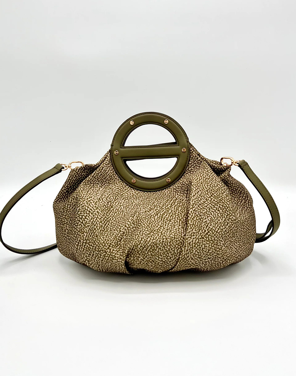 BORBONESE BORBONESE HANDBAG PL(L)PL(T)LEATHER ITAL.ORIGIN P2691010210-AH1-N41 Olive