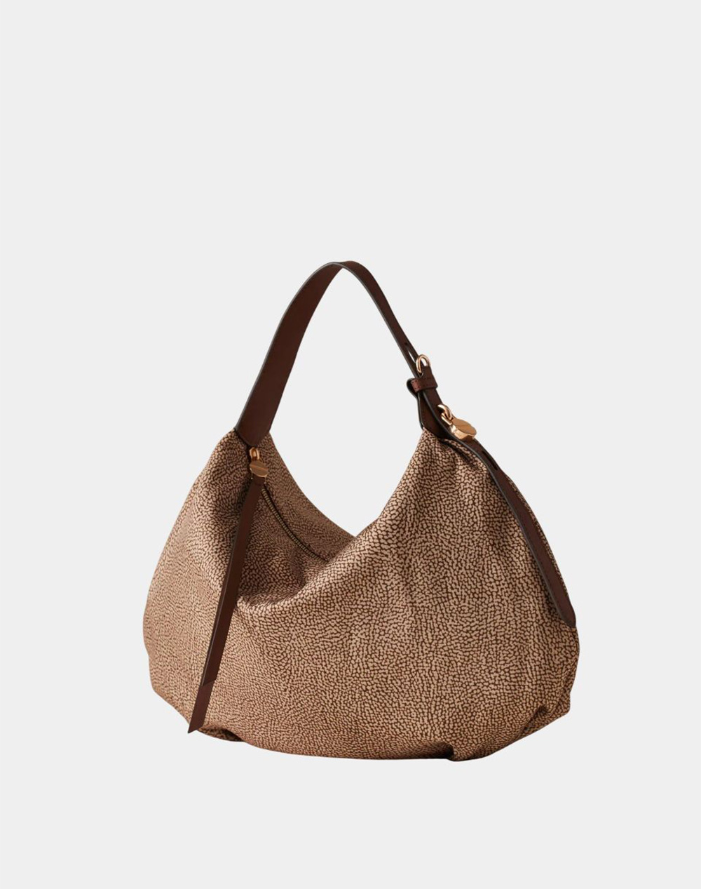 BORBONESE BORBONESE HOBO BAG PL(L)PL(T)LEATHER ITAL.ORIGIN P2691010232-AH1-994 Brown φωτογραφία