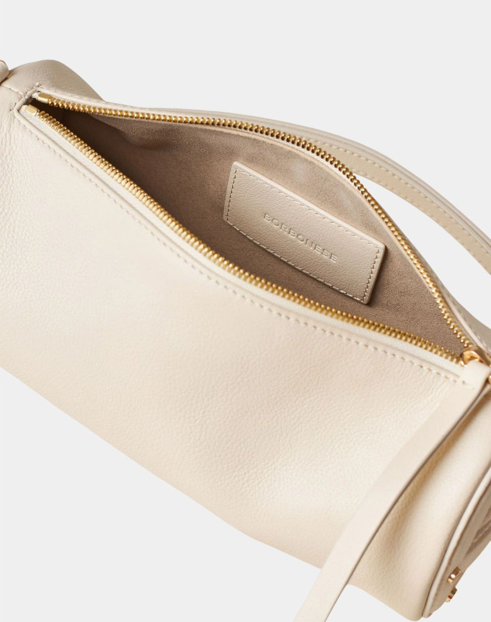 BORBONESE BORBONESE BOWLER BAG LEATHER(L)PL,PE ITAL.ORIGIN P2691010208-0215-927 OffWhite φωτογραφία