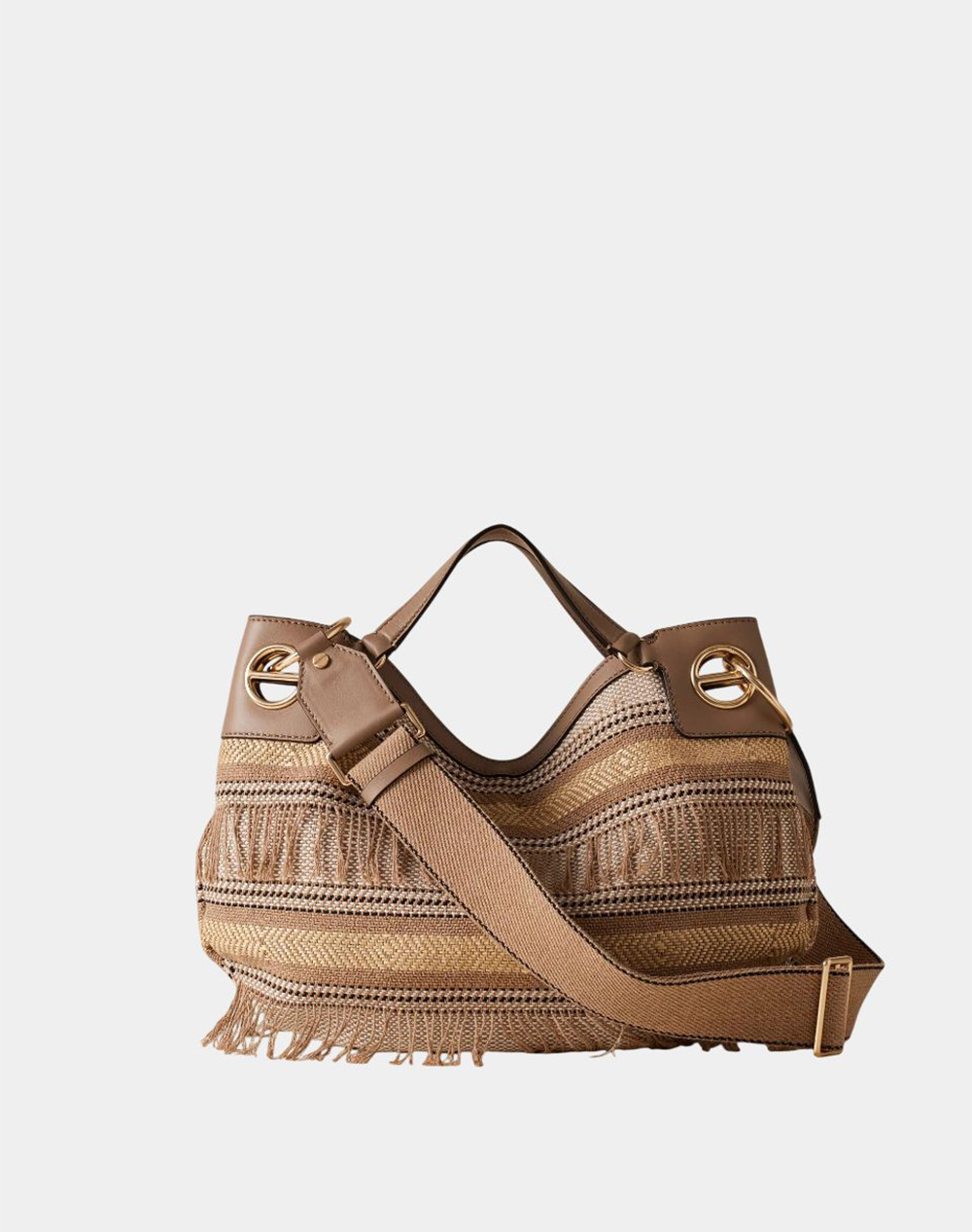 BORBONESE BORBONESE HANDBAG 66%CO19%PL15%FIBRES IT.ORIGIN P2691010262-0212-A92 Mixed φωτογραφία