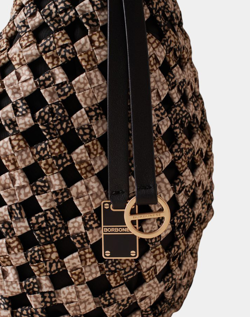 BORBONESE BORBONESE HOBO BAG PL(L)PL(T)LEATHER ITAL.ORIGIN P26924827-0186-131 Multi φωτογραφία