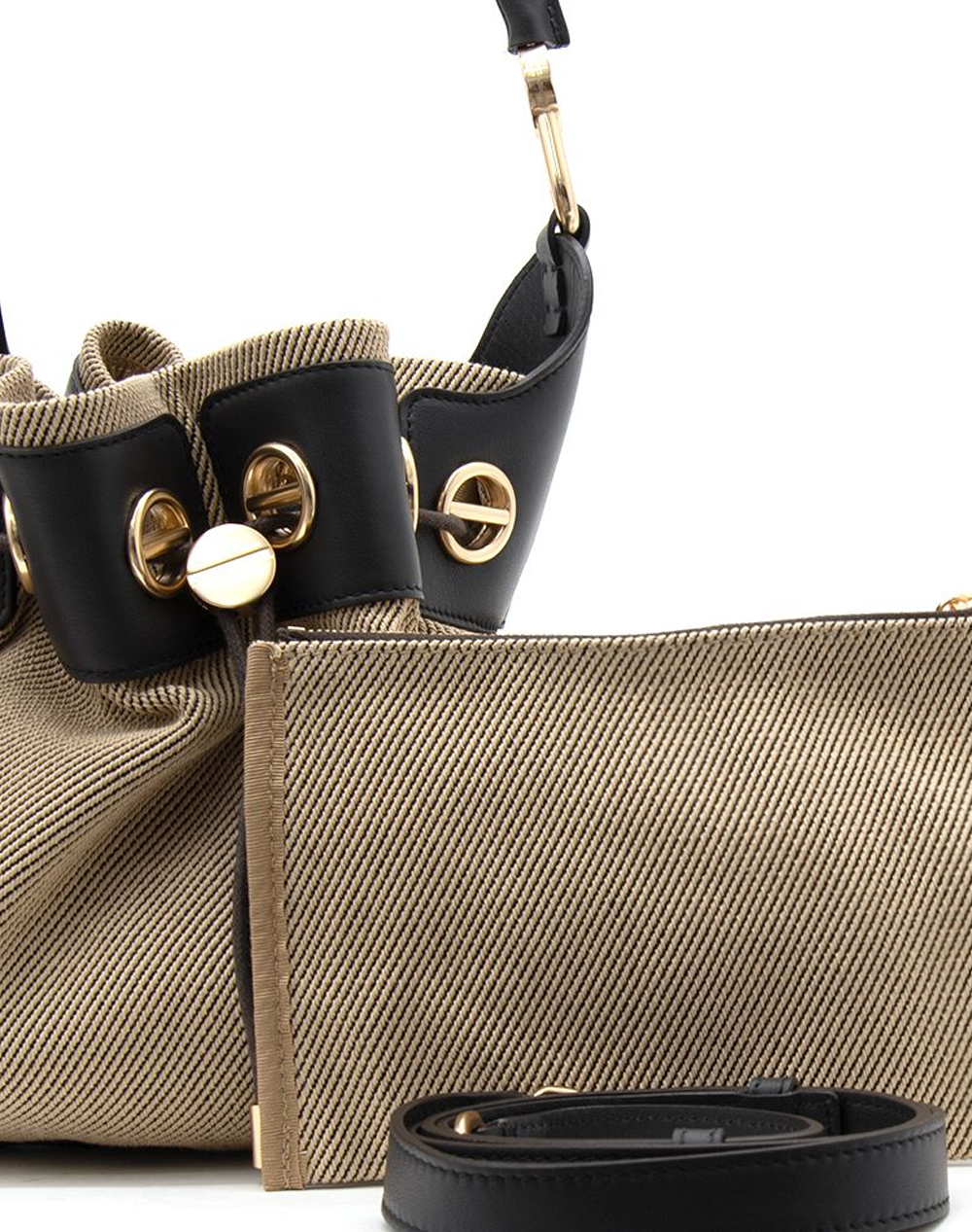 Borbonese Bucket Bag 100%Co(L)Ny-Pu Ital Origin P2691010224-0225-943 Mixed Γυναικεία αξεσουάρ τσάντες Politikos Shop Πολιτικός