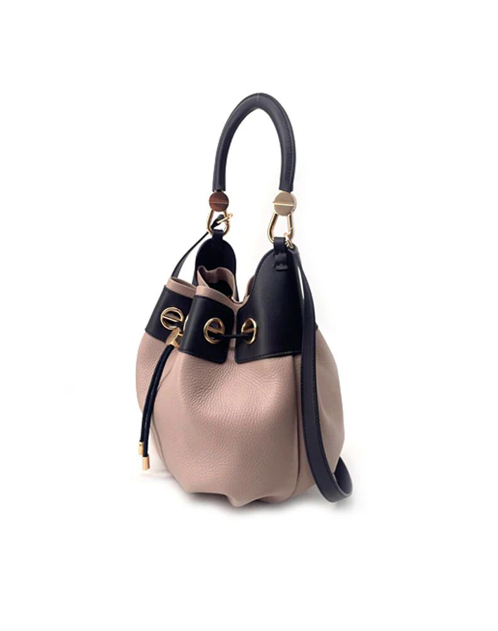 Borbonese Bucket Bag 100%Leather Ital Origin P2691010224-0219-941 Mixed Γυναικεία αξεσουάρ τσάντες Politikos Shop Πολιτικός