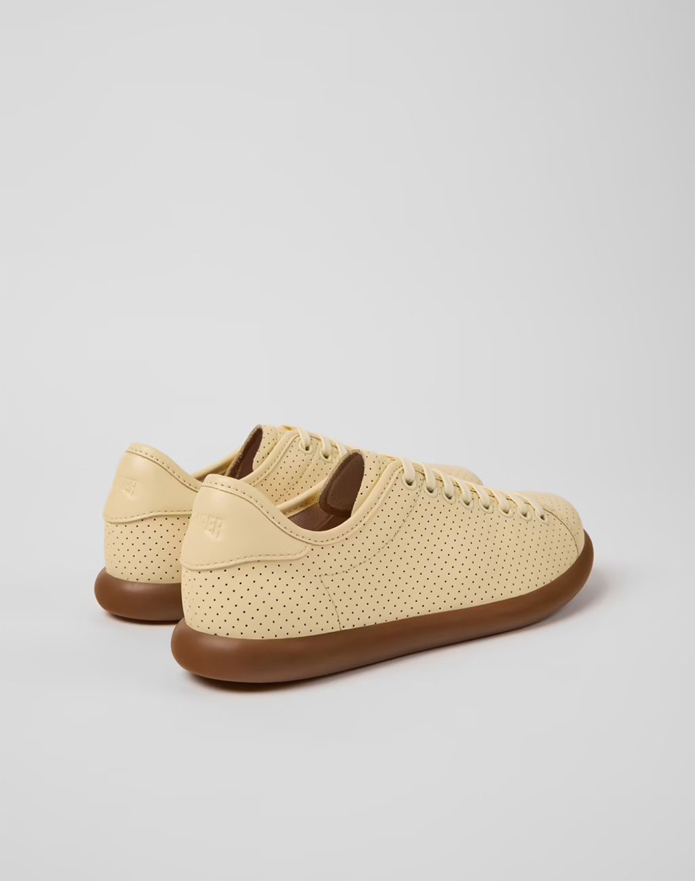 Camper Gobi Perforated Flora Psoller Miel K201668-018-018 Yellow Γυναικεία παπούτσια Sneakers Politikos Shop Πολιτικός