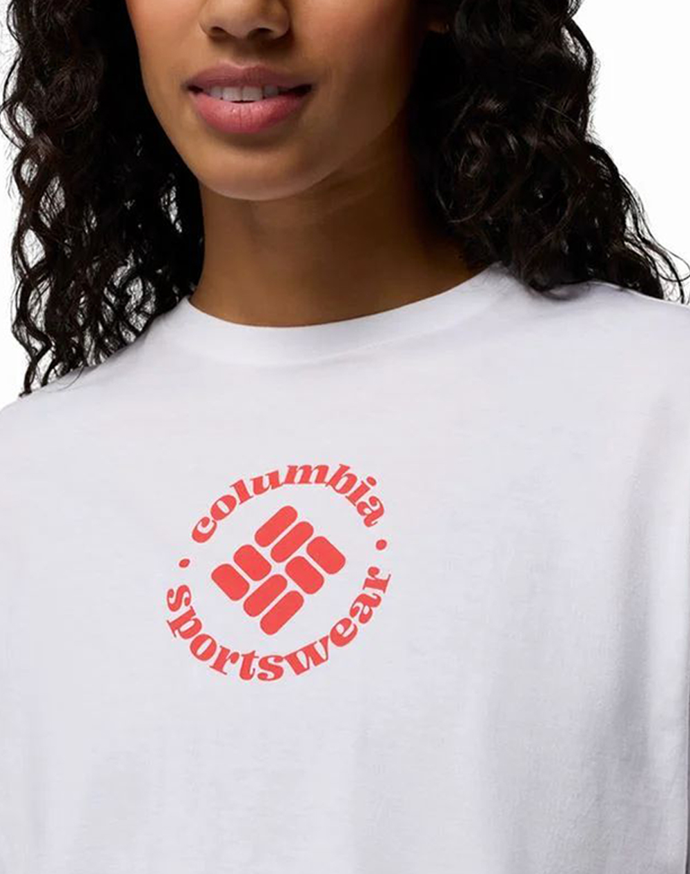 Columbia Γυναικεία Μπλούζα Rolling Bend Graphic Relaxed Crop Ss Ce33-2119991-102 White Γυναικεία ρούχα μπλούζες Τ-Shirt Politikos Shop Πολιτικός
