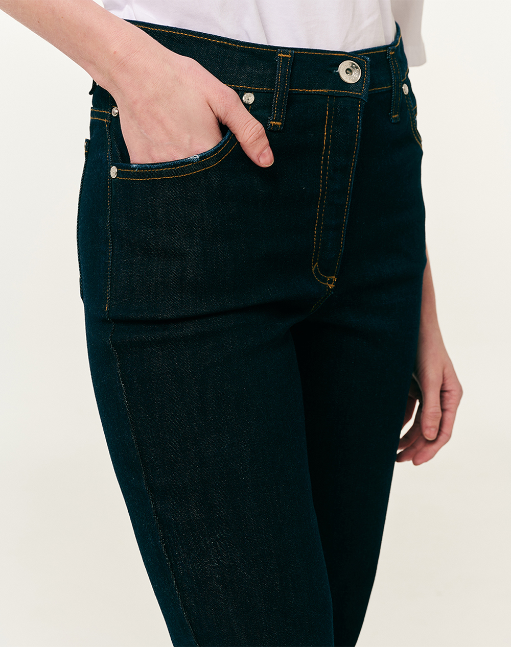 Forel Παντελόνι 082 20 01 073-Μπλε Denimdarkblue Γυναικεία ρούχα παντελόνια Jean 5P Cargo Politikos Shop Πολιτικός