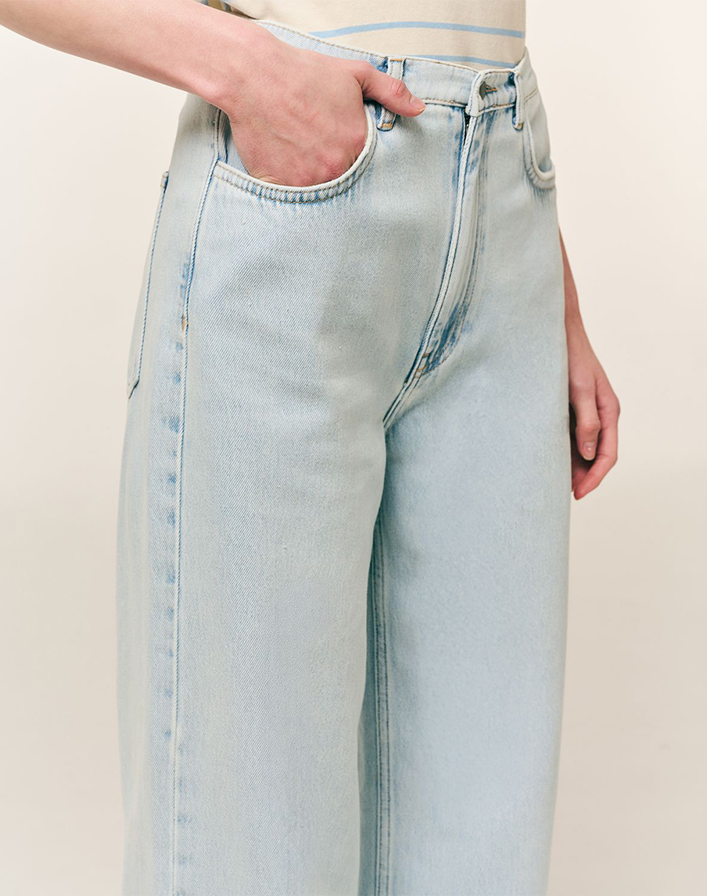 Forel Παντελόνι 082 20 05 006-Μπλε Denimlightblue Γυναικεία ρούχα παντελόνια Jean 5P Cargo Politikos Shop Πολιτικός