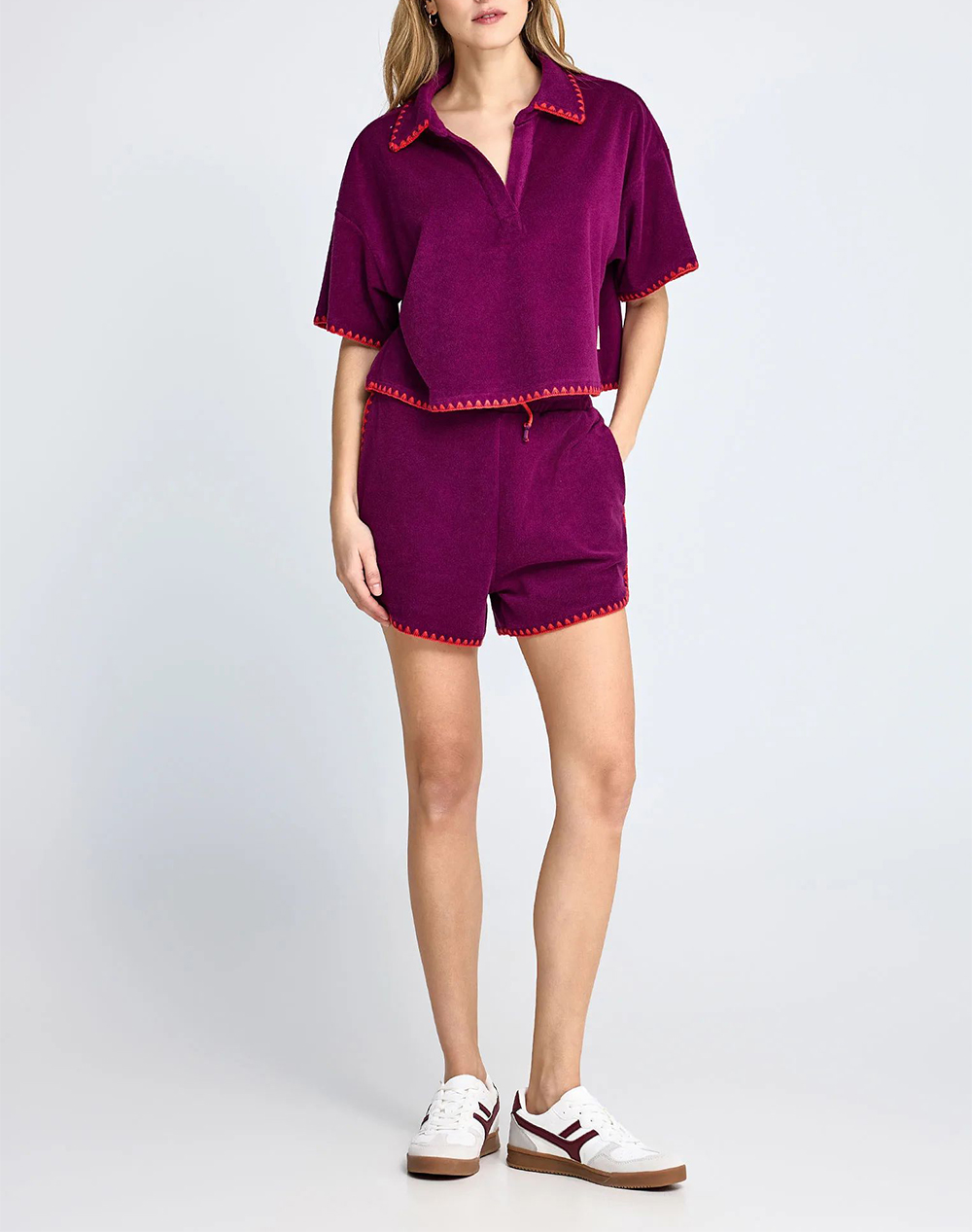 Funky Buddha Shorts Fbl013-106-03-Grape Juice Darkpurple Γυναικεία ρούχα Σορτς Βερμουδες Politikos Shop Πολιτικός