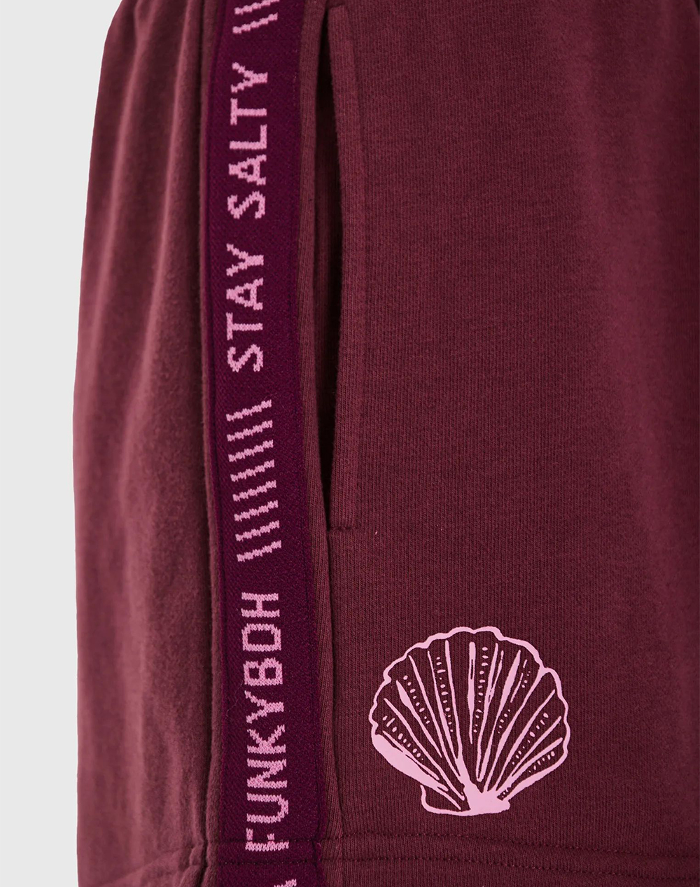 FUNKY BUDDHA Shorts FBL013-105-03-BURGUNDY Bordeux φωτογραφία