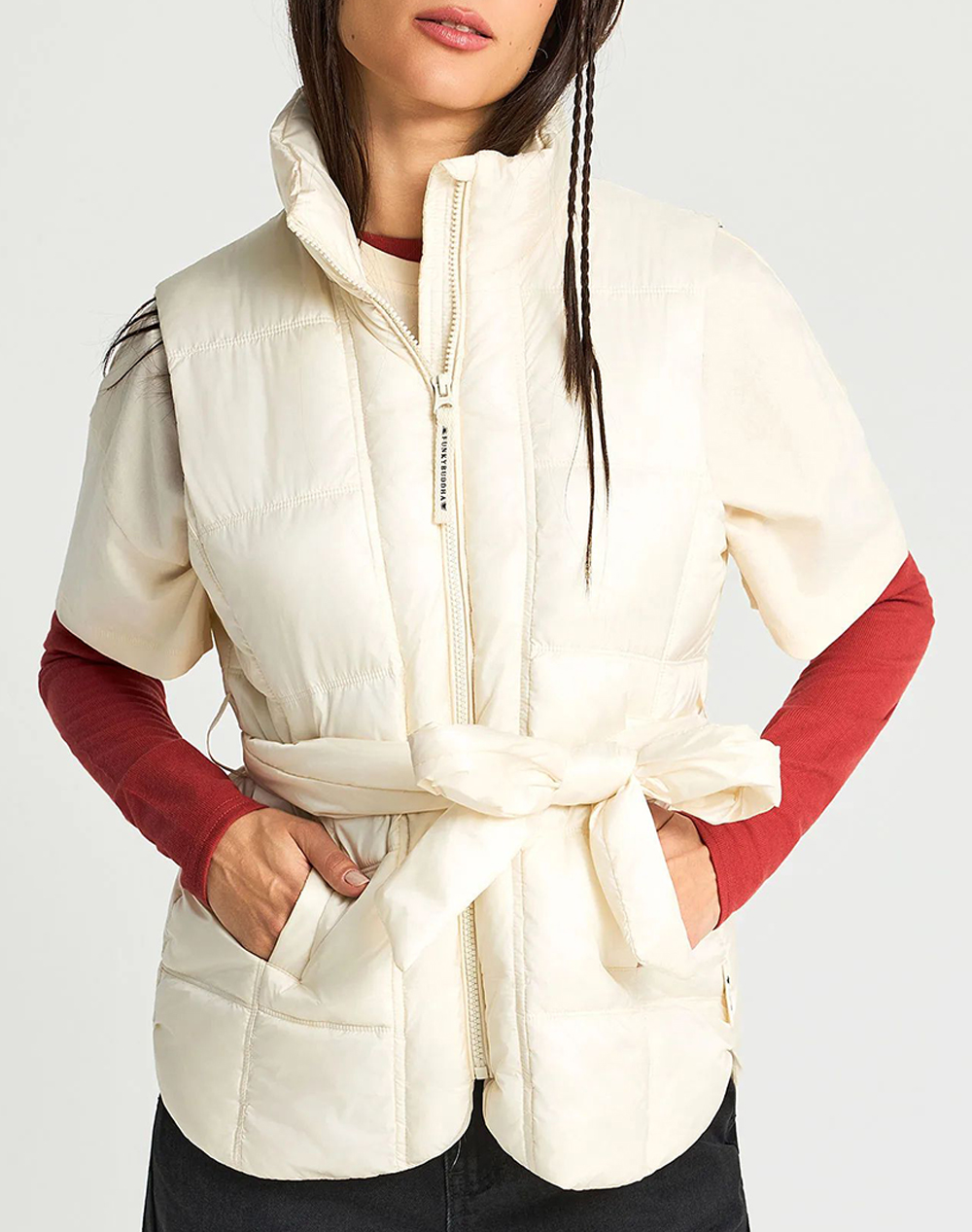FUNKY BUDDHA Jackets & Coats FBL013-112-01-Cloud Cream Cream