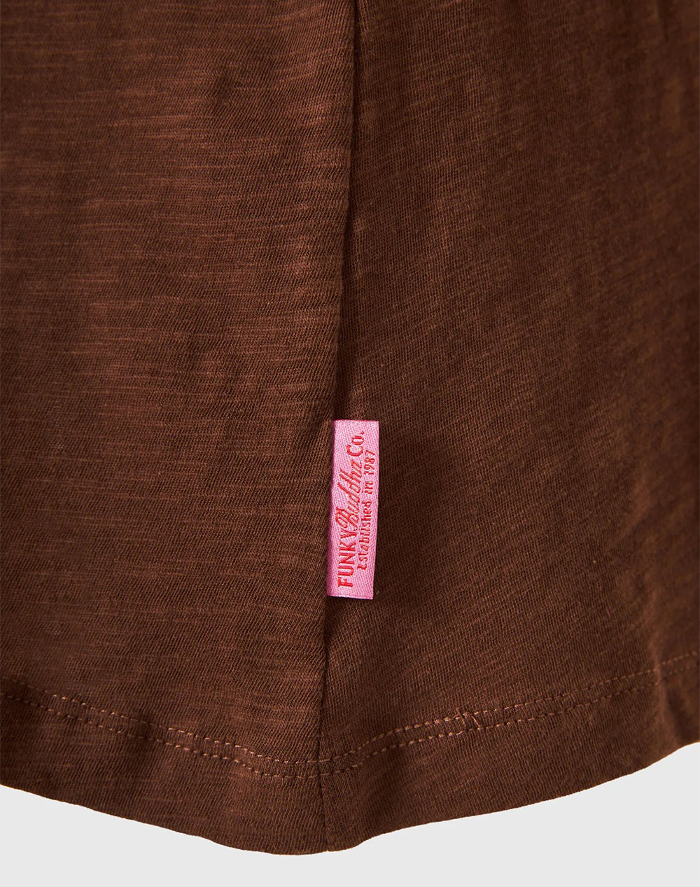 FUNKY BUDDHA T-Shirts FBL013-100-04-BRUNETTE Brown