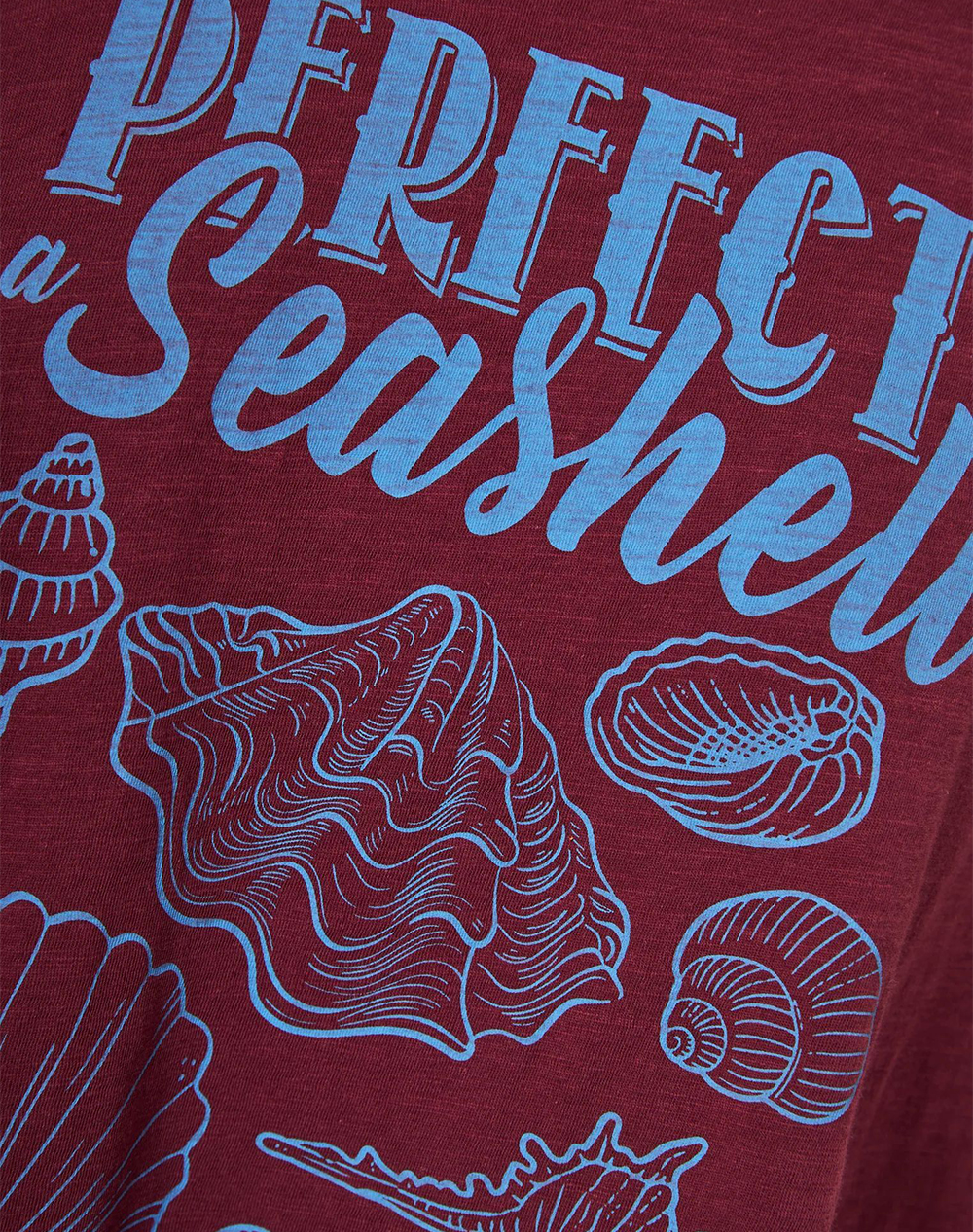 Funky Buddha T-Shirts Fbl013-149-04-Burgundy Bordeux Γυναικεία ρούχα μπλούζες Τ-Shirt Politikos Shop Πολιτικός
