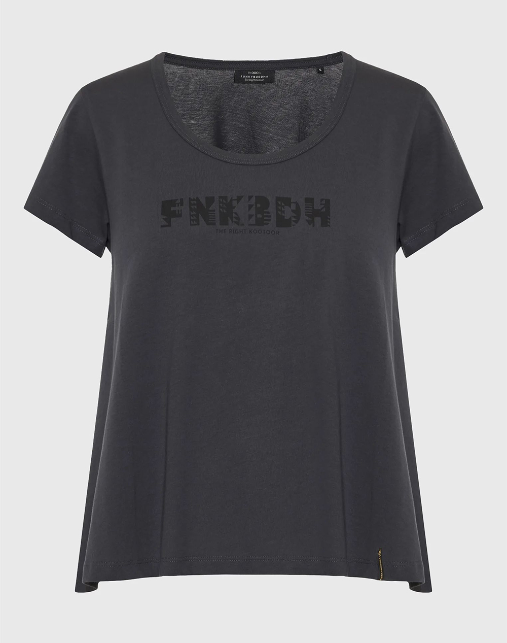 FUNKY BUDDHA T-Shirts FBL013-128-04-ANTHRACITE DarkSlateGrey