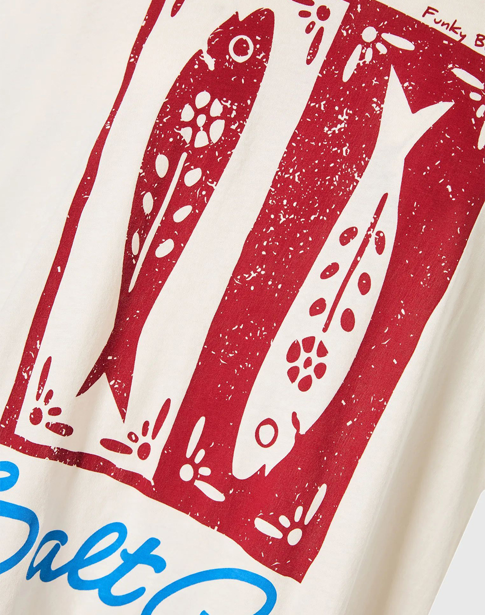 Funky Buddha T-Shirts Fbl013-138-04-Off White Offwhite Γυναικεία ρούχα μπλούζες Τ-Shirt Politikos Shop Πολιτικός