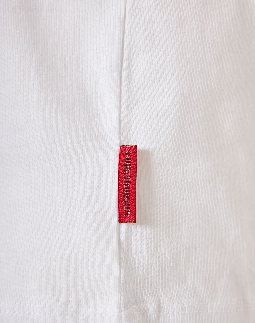 Funky Buddha T-Shirts Fbl013-155-04-White White Γυναικεία ρούχα μπλούζες Τ-Shirt Politikos Shop Πολιτικός
