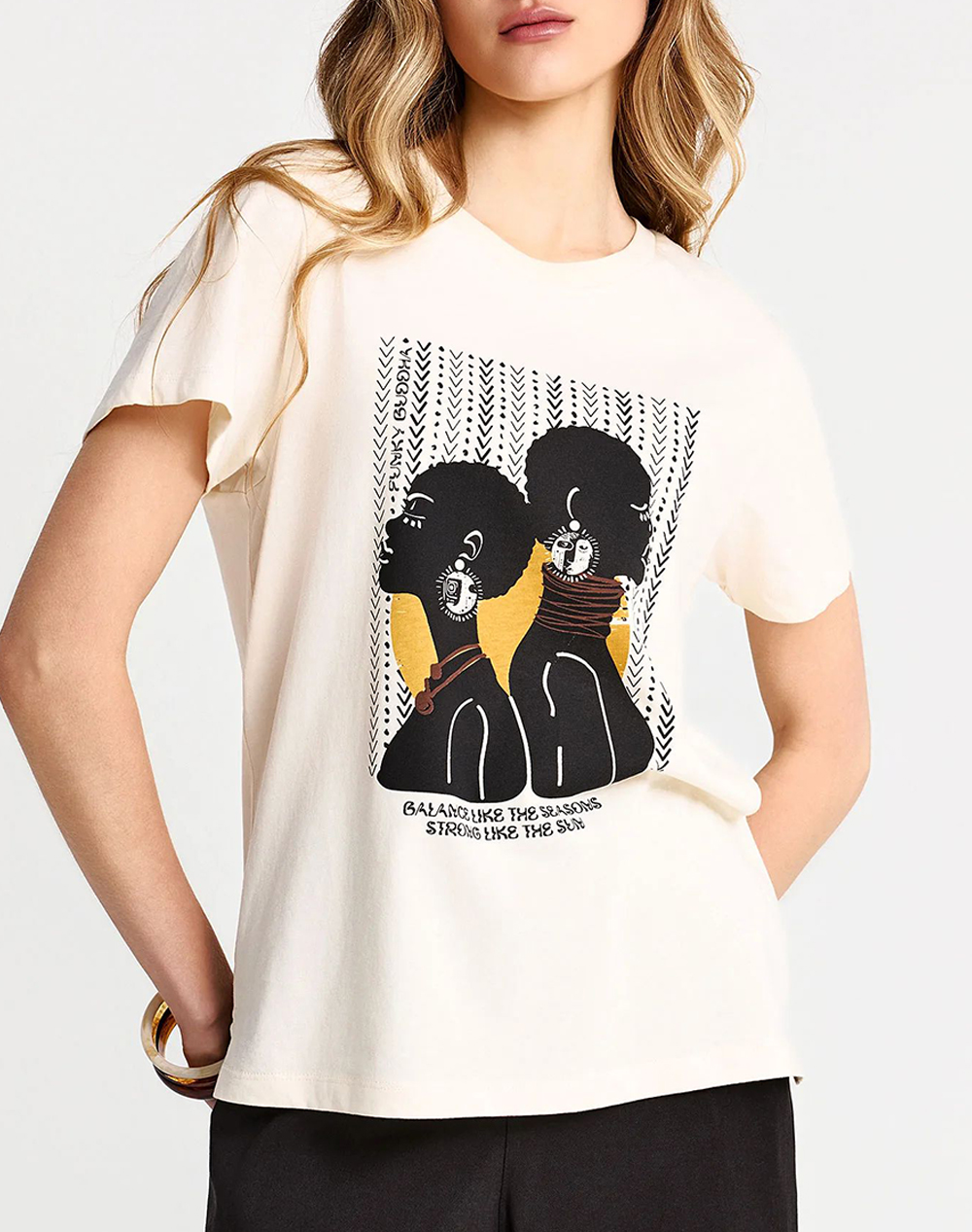 FUNKY BUDDHA T-Shirts FBL013-122-04-CHALK Cream