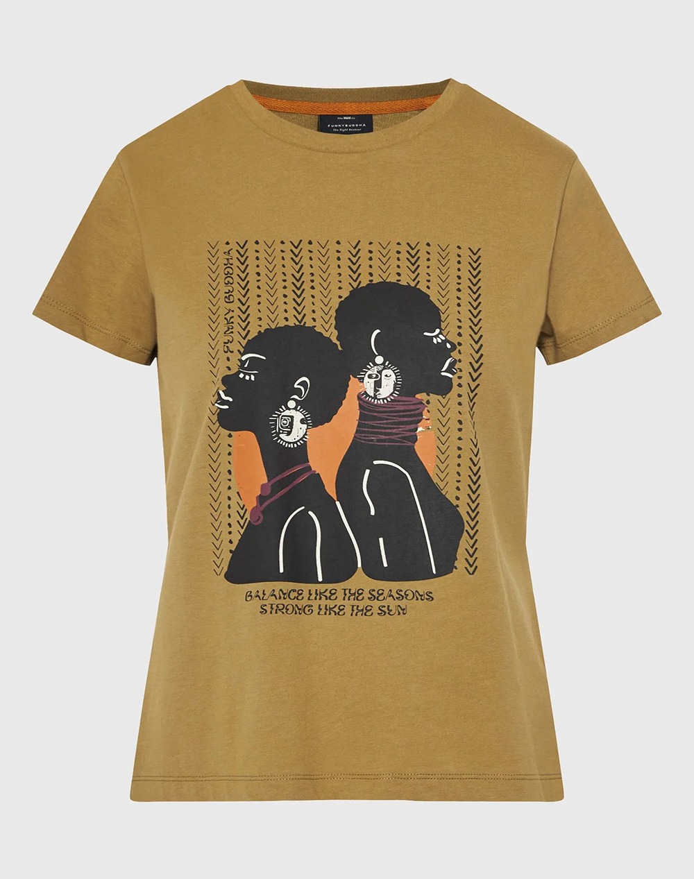 FUNKY BUDDHA T-Shirts FBL013-122-04-GREEN MOSS Khaki