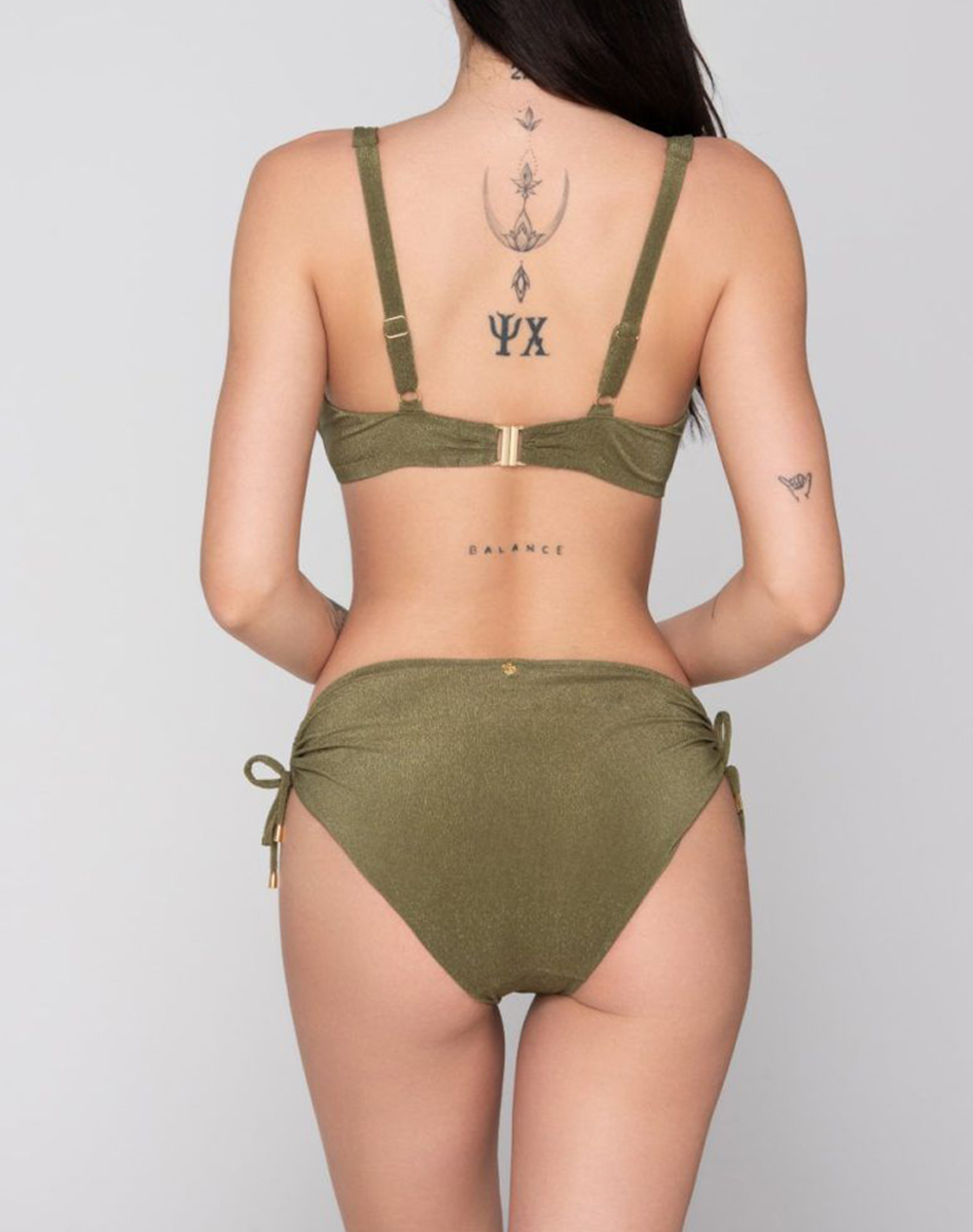 LUNA Fresh ruched side bottom 94908-52 Khaki