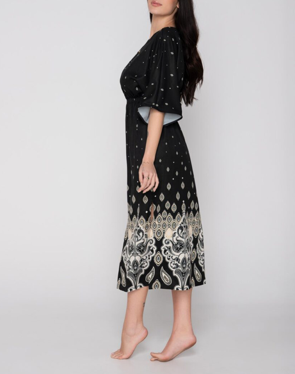 Luna Stellar Long Dress 94711-45 Mixed Γυναικεία ρούχα φορέματα Politikos Shop Πολιτικός