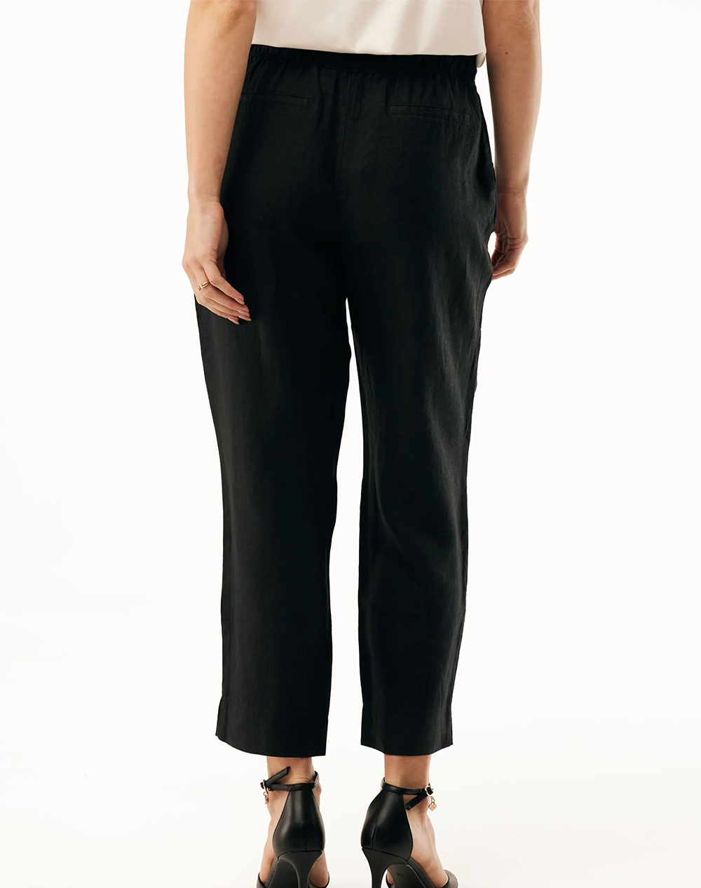 MEXX Linen pants tapered fit MF007003561W-193911 Black φωτογραφία